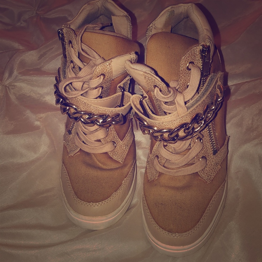 Tan booties